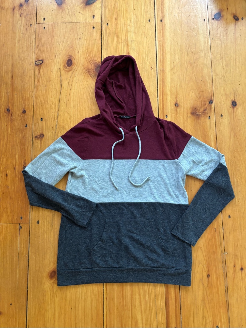 Pink Clover Colorblock Hoodie Medium